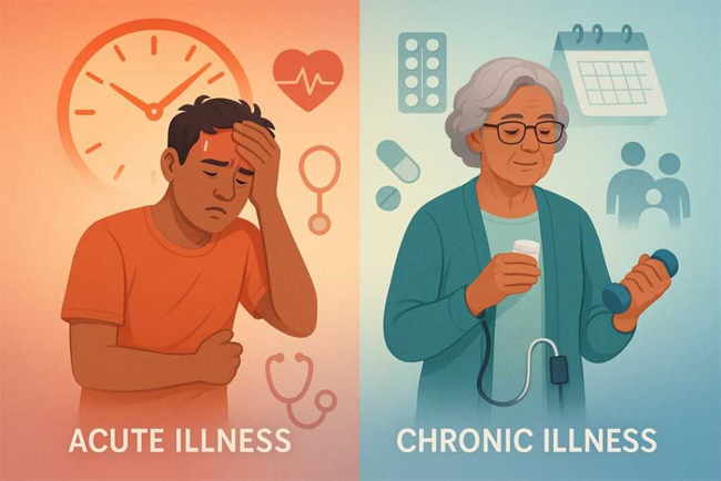 chronic vs acute disease