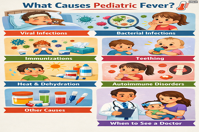 what causes pediatric fever