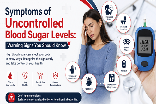 symptoms of uncontrolled blood sugar levels