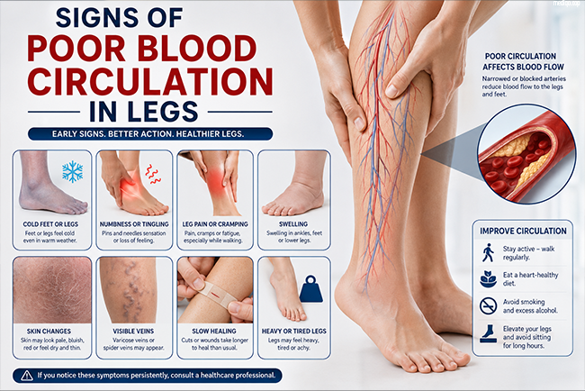 poor leg circulation signs