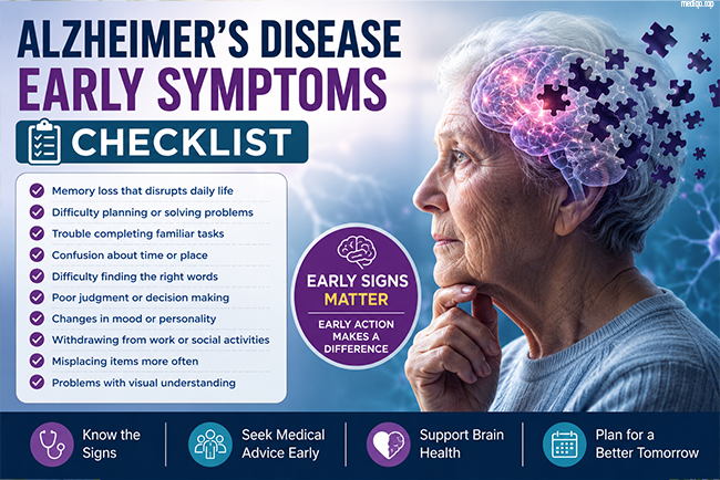 Alzheimer's disease early symptoms checklist