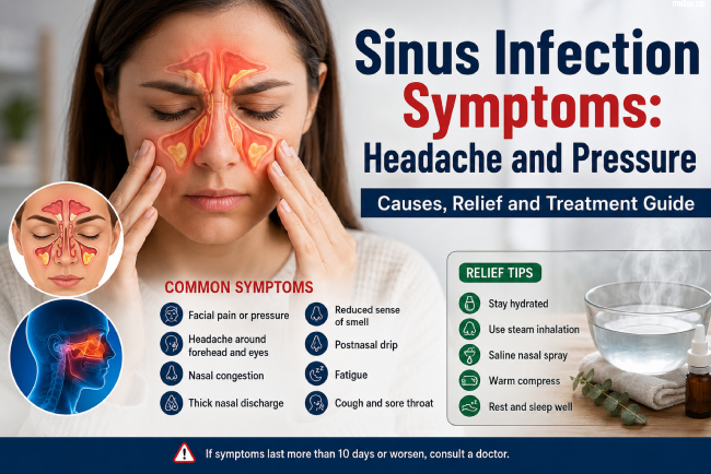 Sinus infection symptoms headache pressure