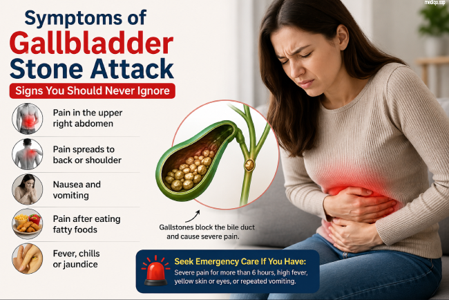 Symptoms of Gallbladder Stone Attack