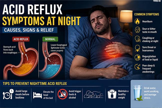 acid reflux symptoms at night