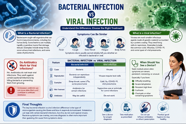 Bacterial infection vs viral infection