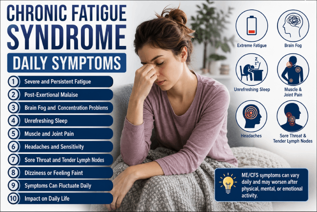 Chronic Fatigue Syndrome: 10 Daily Symptoms
