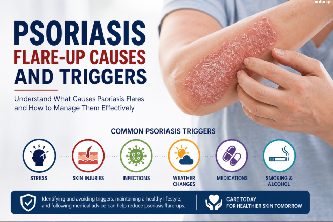 Psoriasis flare-up causes