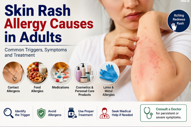 Skin rash allergy causes in adults